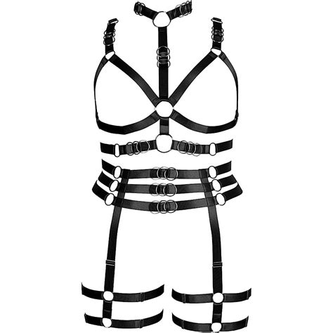 6mo Finance Plus Size Plump Garter Belt Set Full Body Harness For Women Lingerie Cage Punk