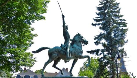 Equestrian statue of Casimir Pulaski in NH Manchester US