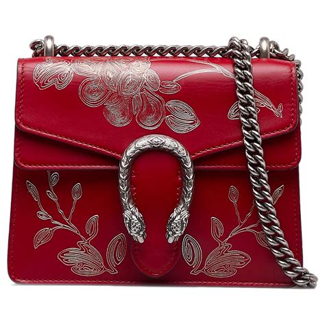 Gucci Red Mini Dionysus Chinese New Year Sac à bandoulière Cuir Veau