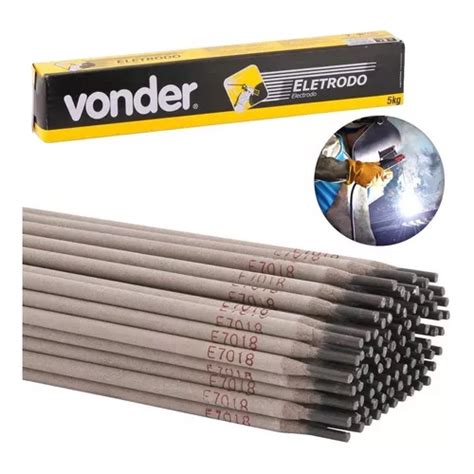 Caixa de Eletrodo Revestido Aço Carbono E7018 3 25mm Vonder 5KG