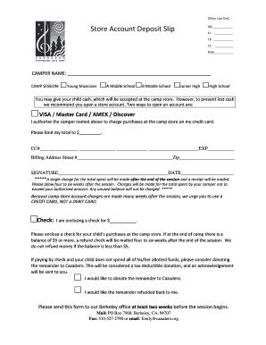 Fillable Online Cazadero Scholarship Application Cazadero Music