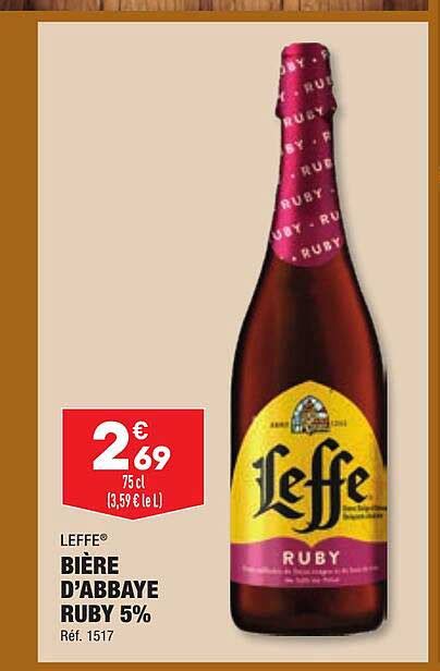 Promo Leffe Bière D abbaye Ruby 5 chez Aldi iCatalogue fr