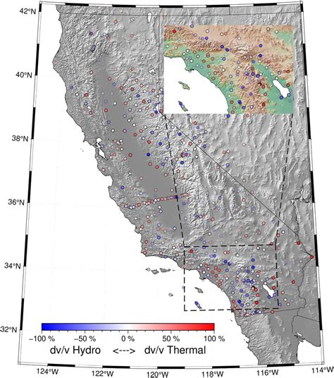 Mixing ratio of fitted dv/v between the hydrological and thermal terms ...