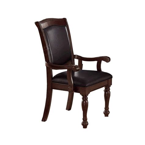 Walmarts Comfortable Set Of 2 Traditional Black Faux Leather Dining