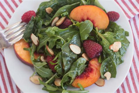 Summer Peach Salad with Raspberry Vinaigrette – Piedmont Pantry