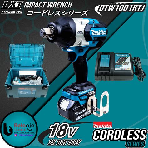 Makita Mesin Impact Baterai Cordless Dtw Rtj Inch V