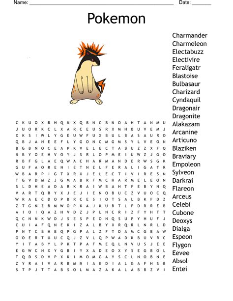 Best Pokemon Word Search Puzzles Printable Printableecom Best