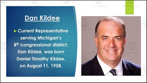 U S Representative Dan Kildee Mi 8th Bio Ppt By Teach Simple