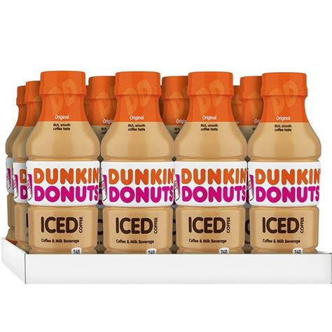 Dunkin Donuts Bottled Ice Coffee Original 137 Oz Bottles Pack Of 12