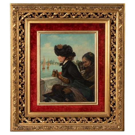 19th Century Romantic Painting with City View For Sale at 1stDibs