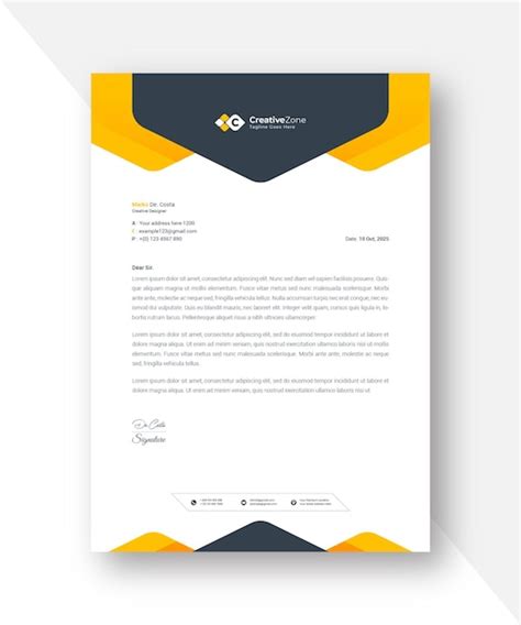 Premium Vector Corporate Letterhead Template Design Premium Vector