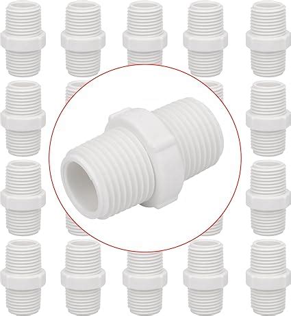 20Pack 1 2 Inch PVC Nipple Male Thread Coupling Adapter Connector Male