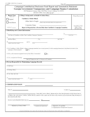 Fillable Online Media Ethics Ga Campaign Contribution Disclosure Final