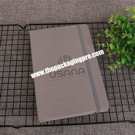 Custom High Quality Leather Hard Cover Organizer Notebook With Elastic