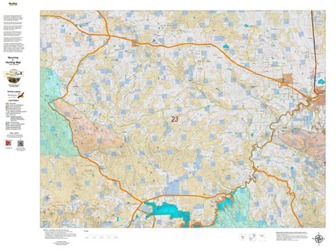 Elk Unit 23 Elk Summer, Winter Concentrations and Migration Routes map by Wyoming HuntData LLC ...