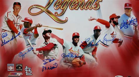 St Louis Cardinals Legends Autographed Signed X Photo Jsa Etsy