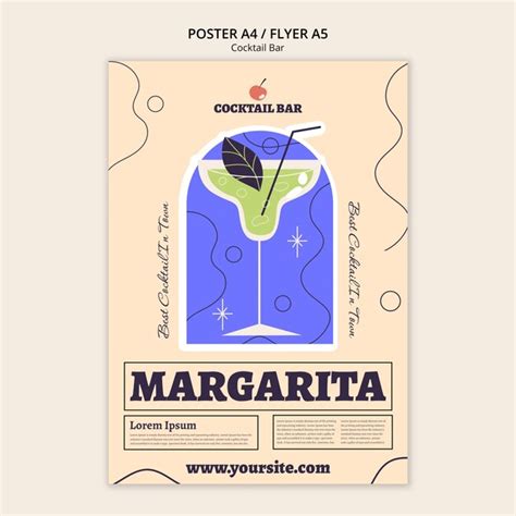 Bar De Coquet Is Cartaz De Bebidas Deliciosas Psd Premium