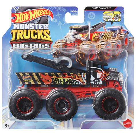 Hot Wheels Monster Trucks Big Rigs Hatkerek Bone Shaker Vontat