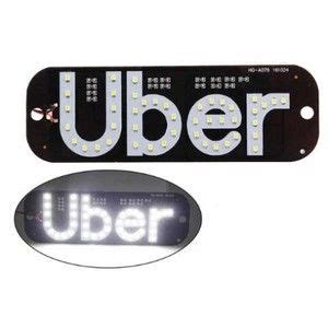 Luminoso Uso Interno Placa Led Painel V Uber Par De Ventosas Cor