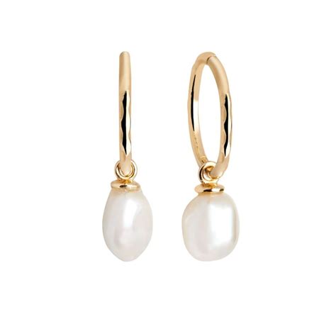 Aveny Classic Perle Creoler 8 Karat Guld