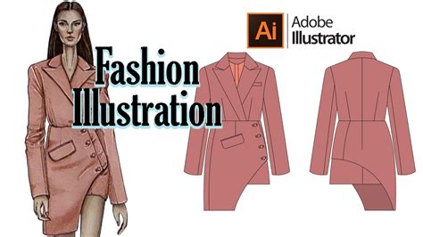 Fashion Illustration Draw A Jacket Adobe Illustrator YouTube