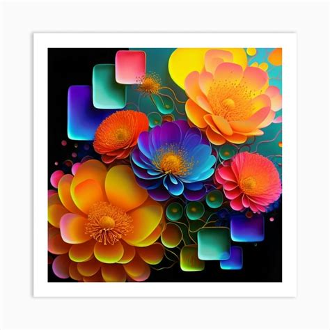 Abstract Flowers Art Print By Balram Giri Fy