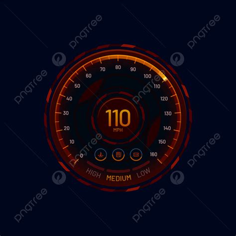 Futuristic Car Speedometer Gauge Dial Futuristic Drive Battery Png