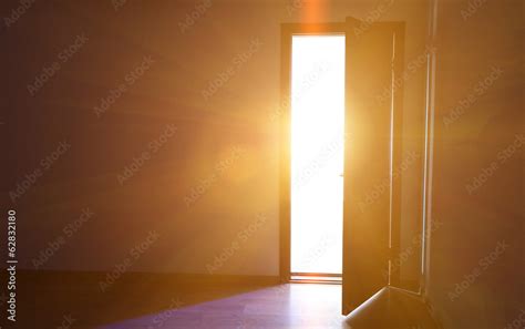 Open Door With Bright Light Outside Stock Photo Adobe Stock