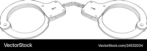 Handcuffs hand drawn sketch Royalty Free Vector Image