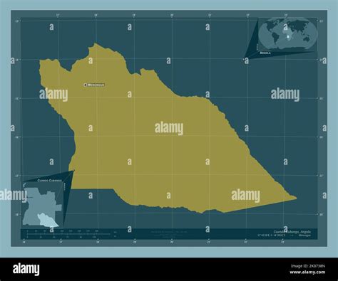 Cuando Cubango Province Of Angola Solid Color Shape Locations And