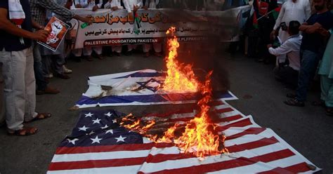 US And Israel Flags Burned Across World As Terrifying Scenes Show