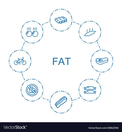 Fat icons Royalty Free Vector Image - VectorStock