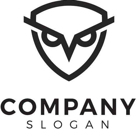 simple modern owl logo design premium vector