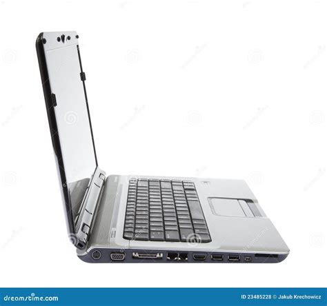 Laptop Isolated On White Stock Photo Image Of Mobility