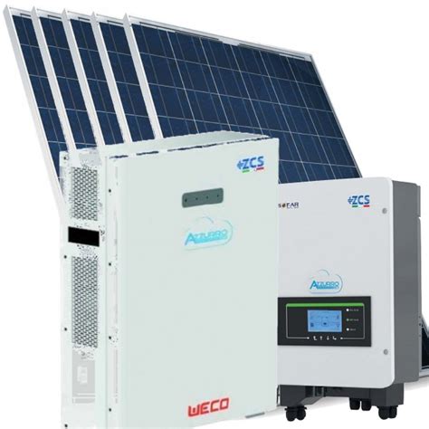 Kit Fotovoltaico 3kwp Con Pannelli Inverter Zucchetti Hybrid Batteria Weco 495kwh