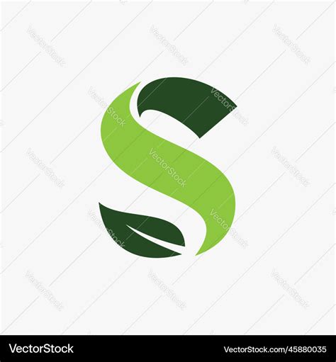 Letter S Leaf Logo Royalty Free Vector Image Vectorstock