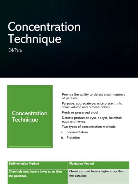 Concentration Technique | PDF | Chemistry | Physical Sciences