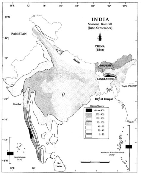 Class Geography Map Work Chapter Climate Learn Cbse