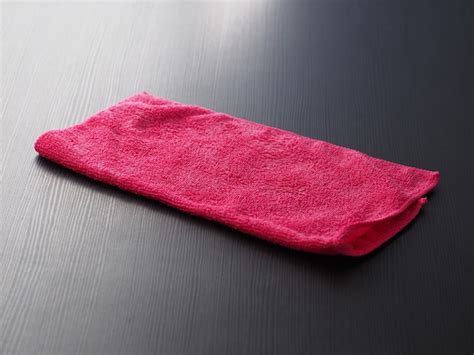 Premium Photo Red Microfiber Cloth