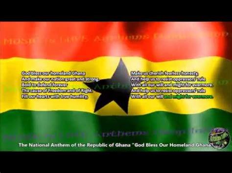 Ghana National Anthem God Bless Our Homeland Ghana With Music Vocal