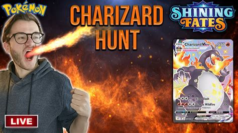 Hunting For Shiny Charizard Mega Shining Fates Opening Live Youtube