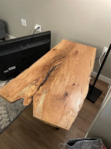 White Oak Slab Table Etsy