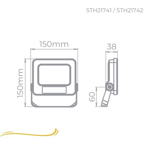 Refletor Projetor Led Solid W K Preto Bivolt Stella Sth