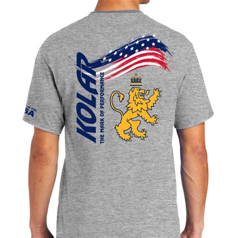 Kolar T Shirt Usa Flag Design Athletic Heather Elite Shotguns