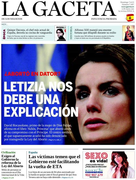 Periódico La Gaceta España Periódicos De España Edición De Domingo