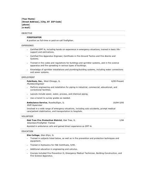 28 Emt Resume Summary Examples That You Can Imitate