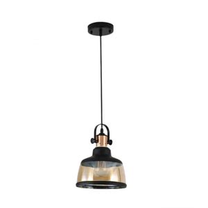 Pendente Nordecor Vidro Mbar Preto Xe Ld Leroy Merlin