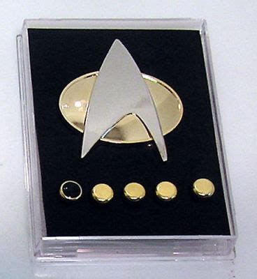 Star Trek Tng Comm Badge And Rank Pips Ebay