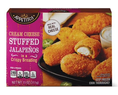 Mozzarella Sticks or Cream Cheese Stuffed Jalapeños 11 oz ALDI US