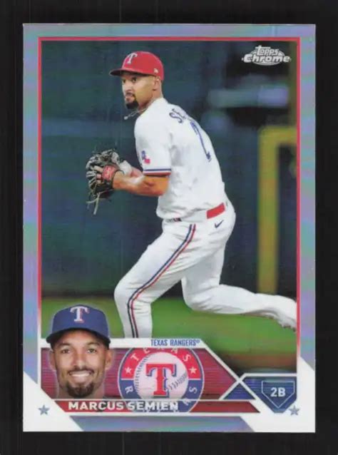 Marcus Semien Topps R Fracteur Chrome Texas Rangers Eur